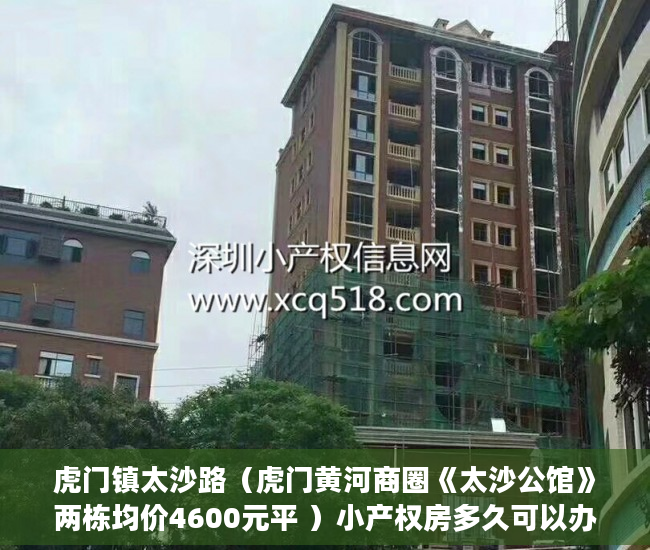 虎门镇太沙路（虎门黄河商圈《太沙公馆》两栋均价4600元平 ）小产权房多久可以办不动产证，