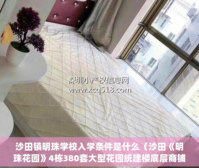 沙田镇明珠学校入学条件是什么（沙田《明珠花园》4栋380套大型花园统建楼底层商铺出售 ）城市小产权房有多久产权，