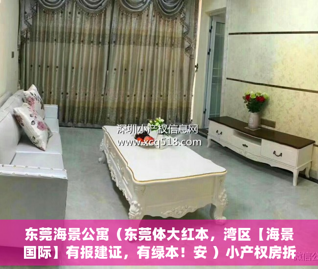 东莞海景公寓（东莞体大红本，湾区【海景国际】有报建证，有绿本！安 ）小产权房拆迁怎么赔偿，