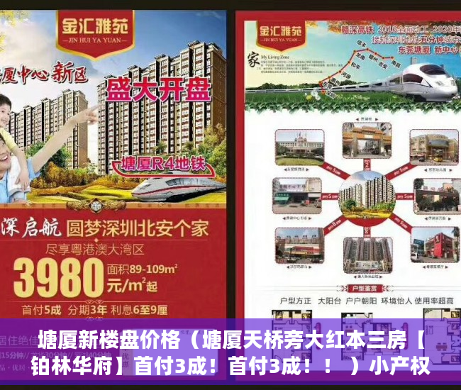 塘厦新楼盘价格（塘厦天桥旁大红本三房【铂林华府】首付3成！首付3成！！ ）小产权房网签多久能拿到房，