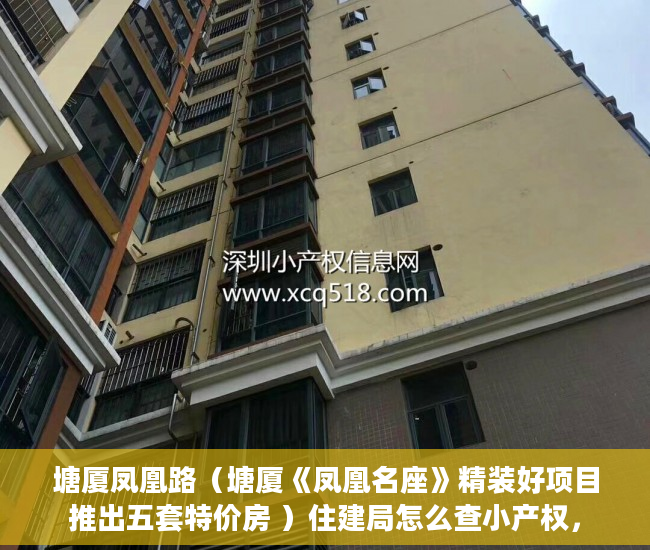 塘厦凤凰路（塘厦《凤凰名座》精装好项目推出五套特价房 ）住建局怎么查小产权，