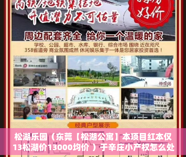 松湖乐园（东莞【松湖公寓】本项目红本仅13松湖价13000均价 ）于辛庄小产权怎么处理，