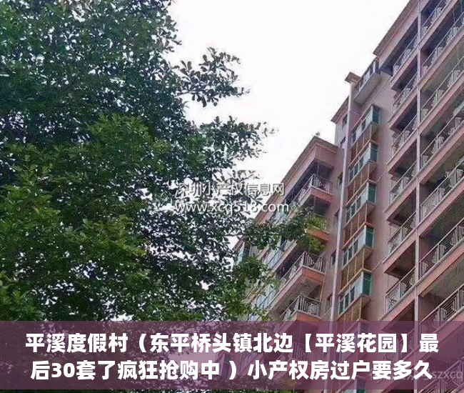 平溪度假村（东平桥头镇北边【平溪花园】最后30套了疯狂抢购中 ）小产权房过户要多久，