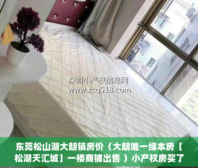 东莞松山湖大朗镇房价（大朗唯一绿本房【松湖天汇城】一楼商铺出售 ）小产权房买了多久可以买，