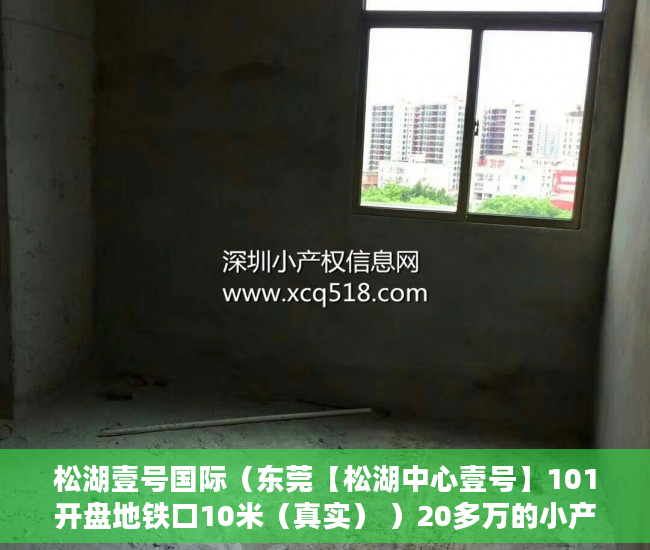 松湖壹号国际（东莞【松湖中心壹号】101开盘地铁口10米（真实） ）20多万的小产权房能住多久，