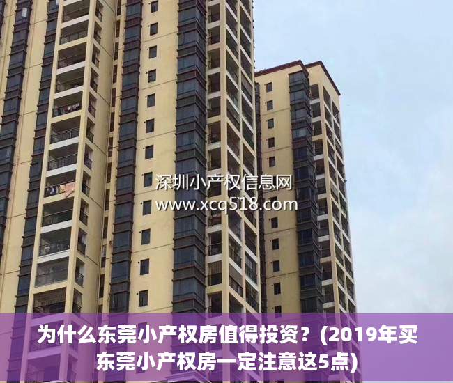 为什么东莞小产权房值得投资？(2019年买东莞小产权房一定注意这5点)