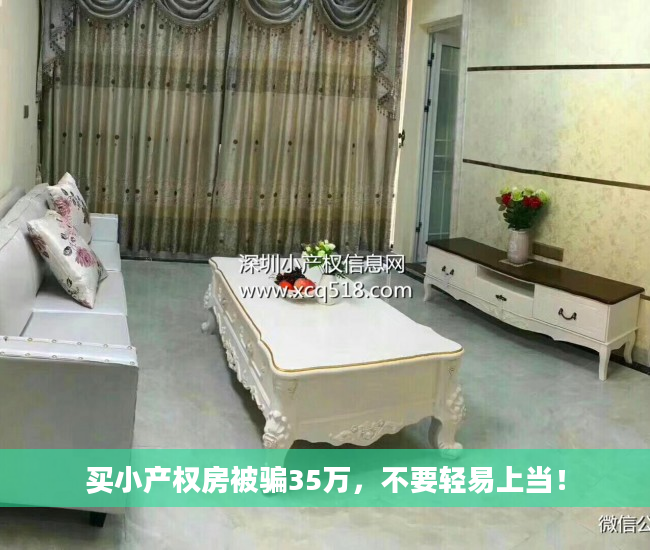 买小产权房被骗35万，不要轻易上当！