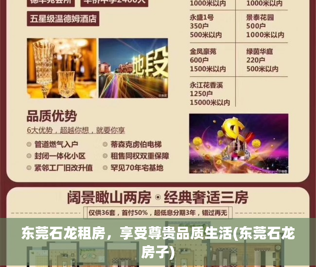 东莞石龙租房，享受尊贵品质生活(东莞石龙房子)