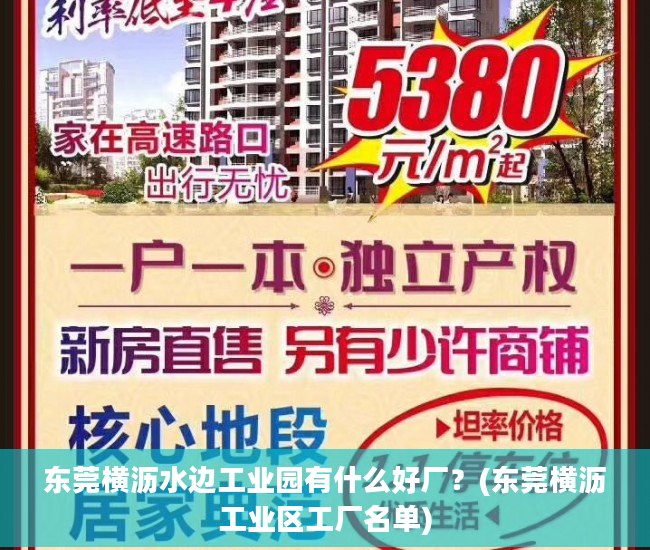 东莞横沥水边工业园有什么好厂？(东莞横沥工业区工厂名单)
