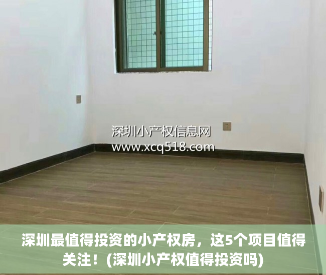 深圳最值得投资的小产权房，这5个项目值得关注！(深圳小产权值得投资吗)