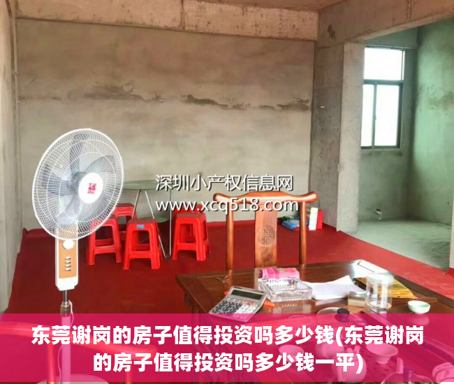 东莞谢岗的房子值得投资吗多少钱(东莞谢岗的房子值得投资吗多少钱一平)