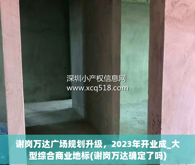 谢岗万达广场规划升级，2023年开业成_大型综合商业地标(谢岗万达确定了吗)