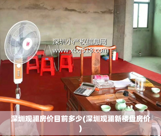 深圳观澜房价目前多少(深圳观澜新楼盘房价)