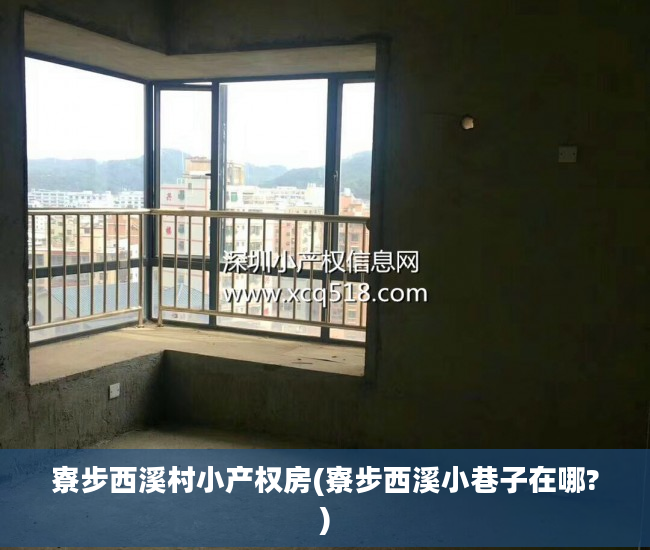 寮步西溪村小产权房(寮步西溪小巷子在哪?)