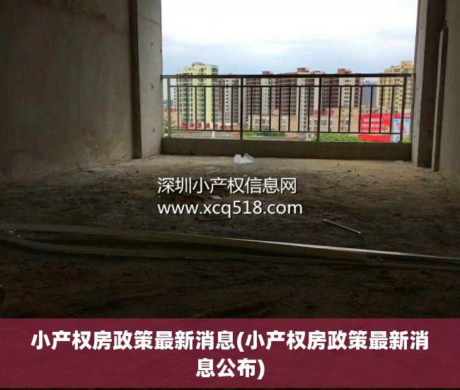 小产权房政策最新消息(小产权房政策最新消息公布)