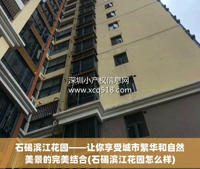 石碣滨江花园——让你享受城市繁华和自然美景的完美结合(石碣滨江花园怎么样)