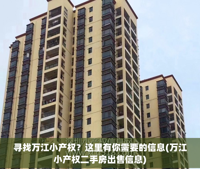 寻找万江小产权？这里有你需要的信息(万江小产权二手房出售信息)
