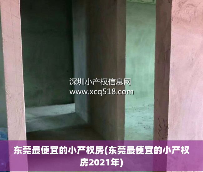 东莞最便宜的小产权房(东莞最便宜的小产权房2021年)
