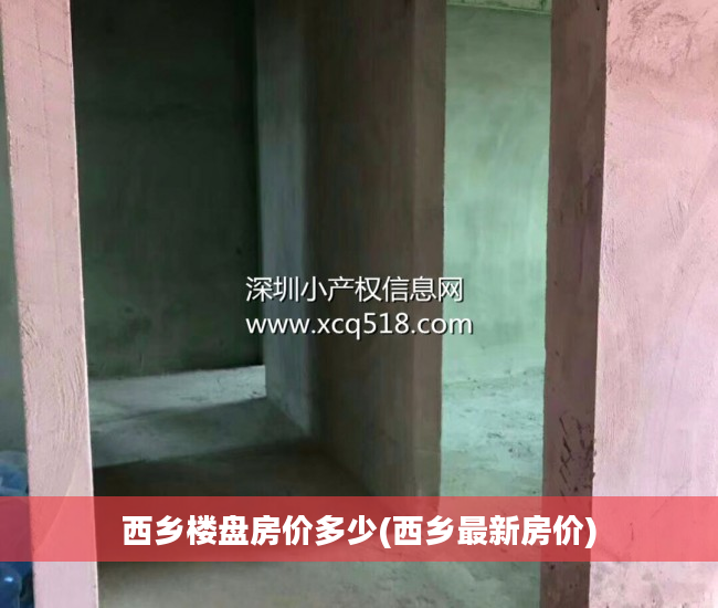 西乡楼盘房价多少(西乡最新房价)