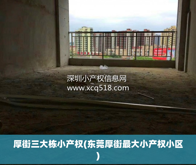 厚街三大栋小产权(东莞厚街最大小产权小区)