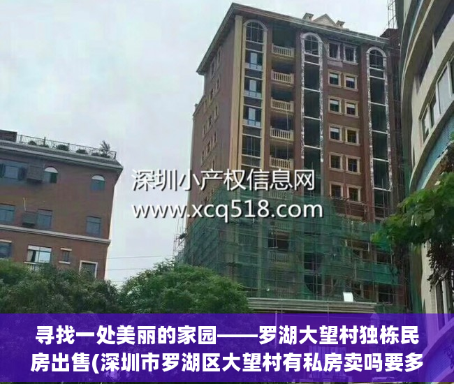 寻找一处美丽的家园——罗湖大望村独栋民房出售(深圳市罗湖区大望村有私房卖吗要多少钱)