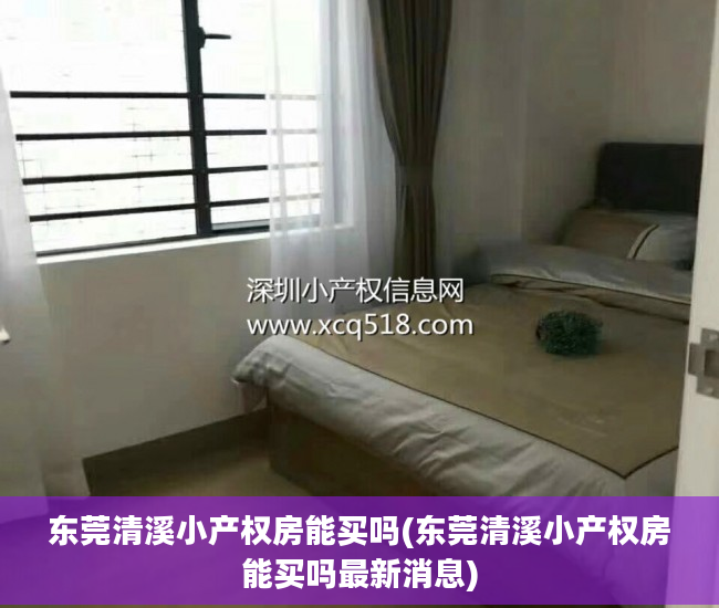 东莞清溪小产权房能买吗(东莞清溪小产权房能买吗最新消息)