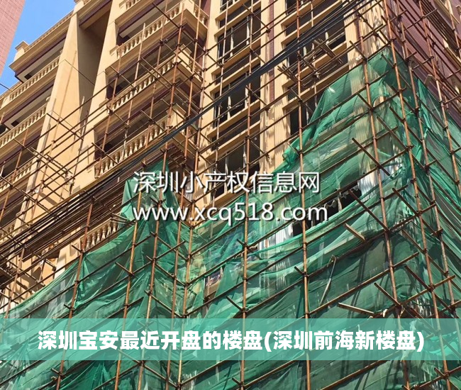 深圳宝安最近开盘的楼盘(深圳前海新楼盘)