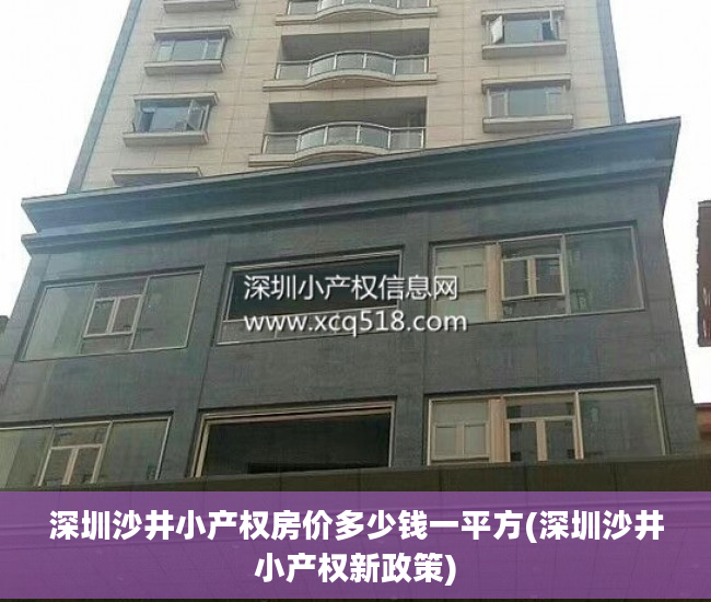 深圳沙井小产权房价多少钱一平方(深圳沙井小产权新政策)