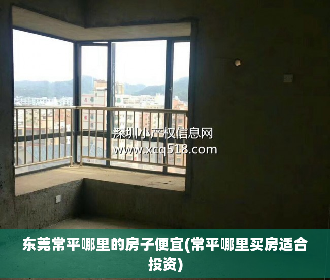 东莞常平哪里的房子便宜(常平哪里买房适合投资)
