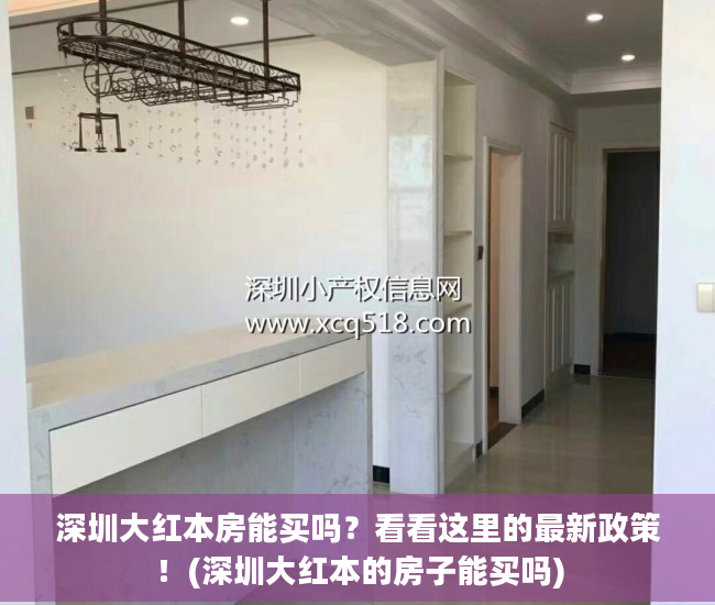 深圳大红本房能买吗？看看这里的最新政策！(深圳大红本的房子能买吗)