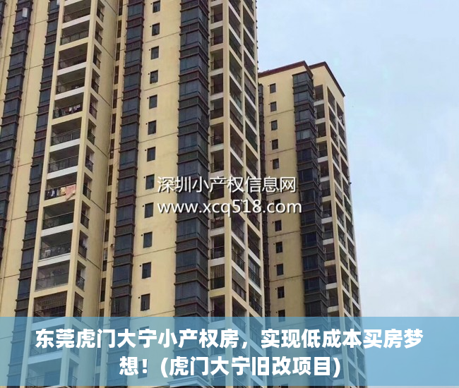 东莞虎门大宁小产权房，实现低成本买房梦想！(虎门大宁旧改项目)