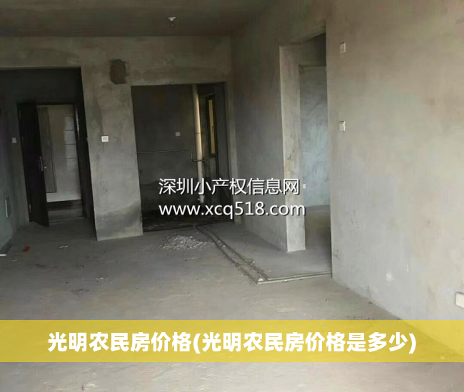 光明农民房价格(光明农民房价格是多少)