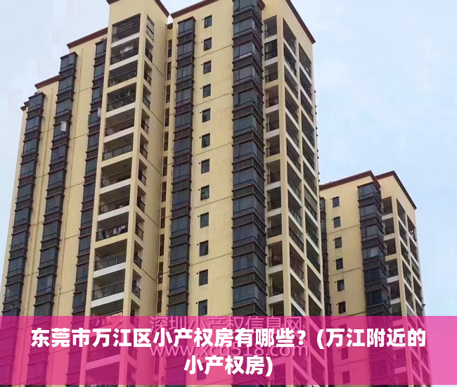 东莞市万江区小产权房有哪些？(万江附近的小产权房)
