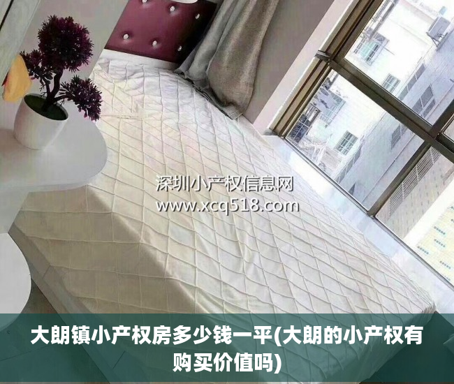 大朗镇小产权房多少钱一平(大朗的小产权有购买价值吗)