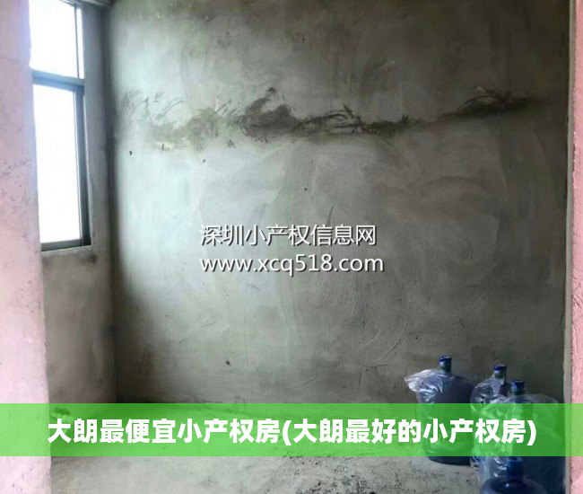 大朗最便宜小产权房(大朗最好的小产权房)