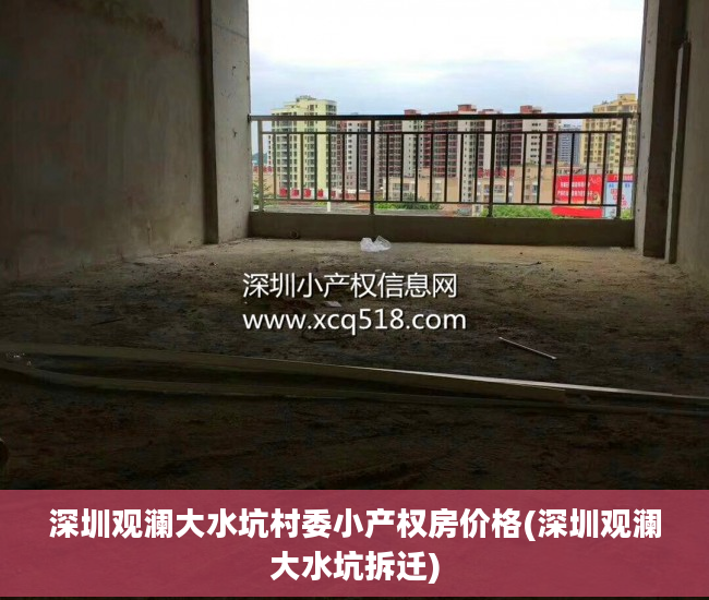 深圳观澜大水坑村委小产权房价格(深圳观澜大水坑拆迁)