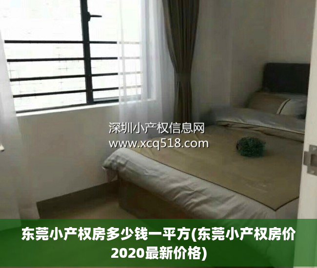 东莞小产权房多少钱一平方(东莞小产权房价2020最新价格)