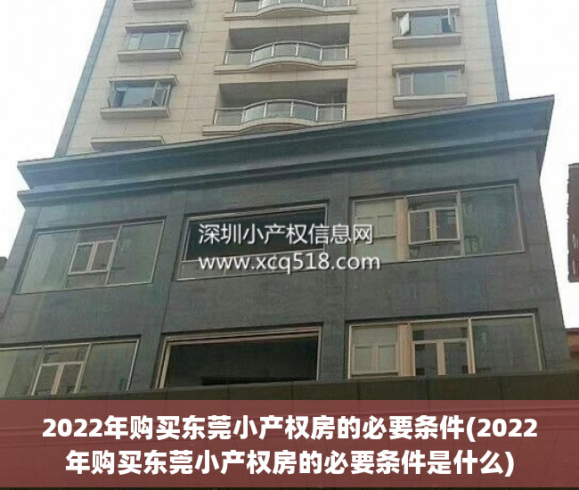 2022年购买东莞小产权房的必要条件(2022年购买东莞小产权房的必要条件是什么)