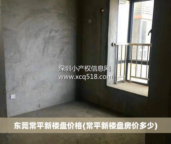 东莞常平新楼盘价格(常平新楼盘房价多少)