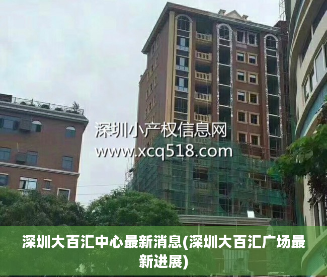 深圳大百汇中心最新消息(深圳大百汇广场最新进展)