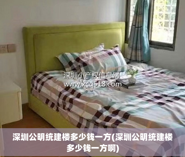深圳公明统建楼多少钱一方(深圳公明统建楼多少钱一方啊)