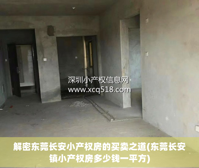 解密东莞长安小产权房的买卖之道(东莞长安镇小产权房多少钱一平方)