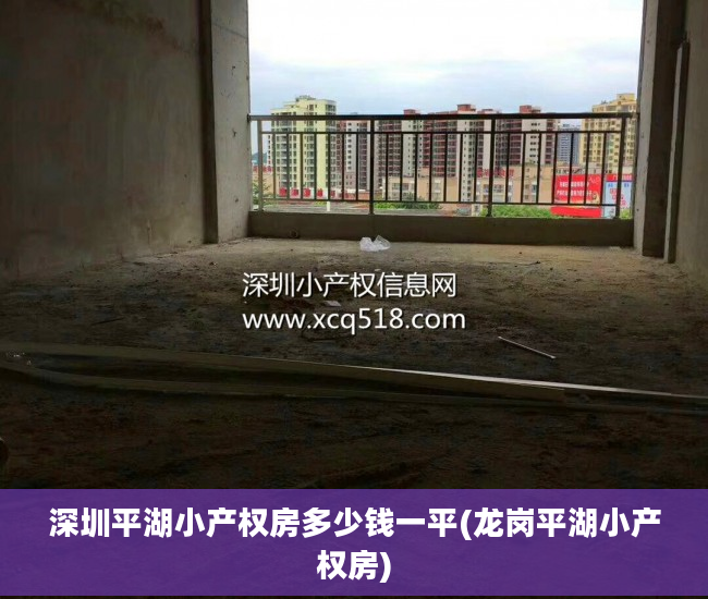 深圳平湖小产权房多少钱一平(龙岗平湖小产权房)