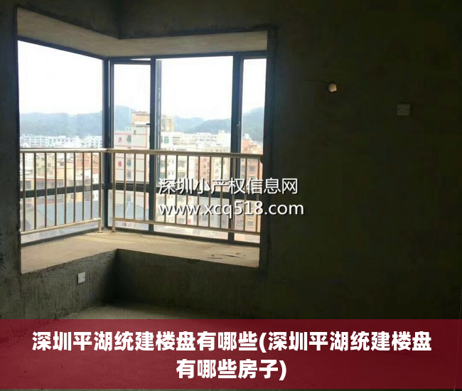 深圳平湖统建楼盘有哪些(深圳平湖统建楼盘有哪些房子)