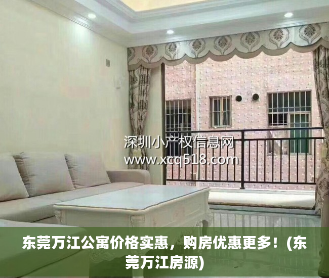 东莞万江公寓价格实惠，购房优惠更多！(东莞万江房源)