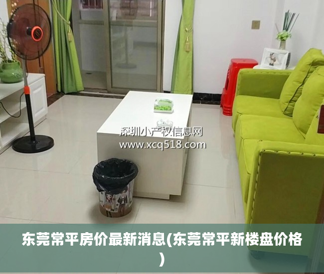 东莞常平房价最新消息(东莞常平新楼盘价格)