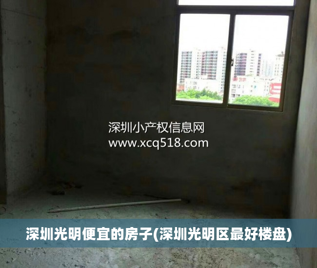 深圳光明便宜的房子(深圳光明区最好楼盘)