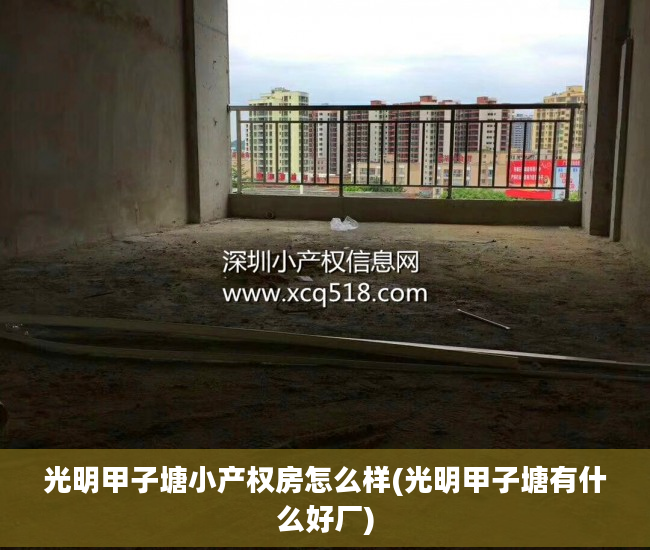 光明甲子塘小产权房怎么样(光明甲子塘有什么好厂)