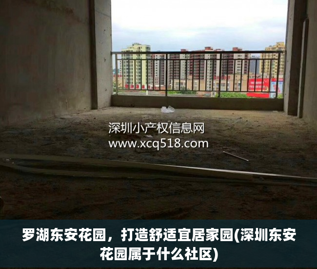 罗湖东安花园，打造舒适宜居家园(深圳东安花园属于什么社区)