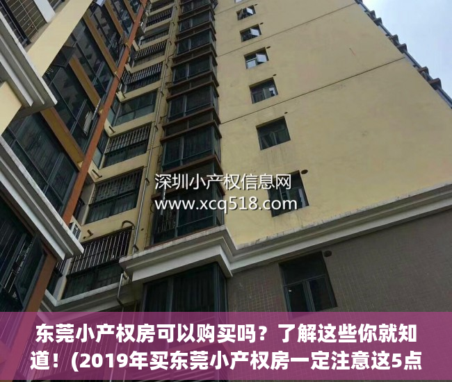 东莞小产权房可以购买吗？了解这些你就知道！(2019年买东莞小产权房一定注意这5点)